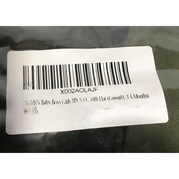 Daddys Boy Baby Boys Camo Set With Hat 3-6 Months Long Sleeve Army Green - Picture 13 of 13